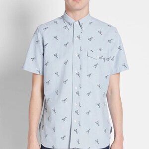 Ralph Lauren || Men’s Blue Lobster Casual Button Down Polo Shirt || Size XL